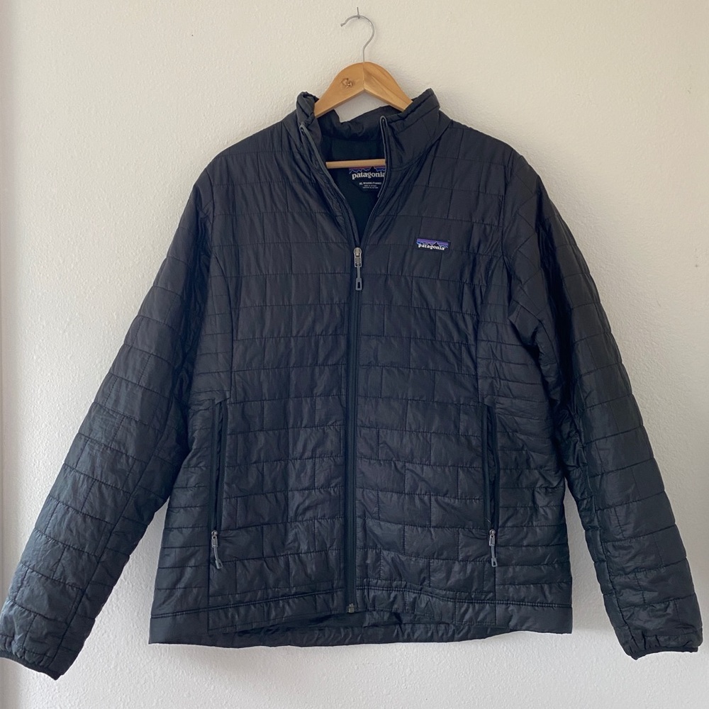 Patagonia Nano Puff Water Resistant Jacket - Black Size XL XLarge Extra Large